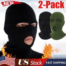 2x Full Face Cover 3Hole Knit Ski Mask Winter Windproof Warm for Outdoor Cycling