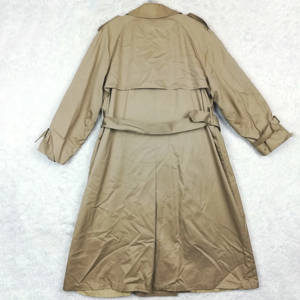 London Fog Womens Trench Coat Long Beige Double Breasted Lined Plus 20W - Image 2 of 4