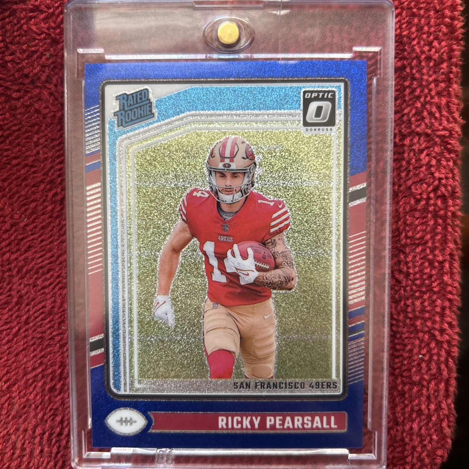 2024 Panini Donruss Optic -(RR) Ricky Pearsall #284 Blue Glitter Prizm (RC)