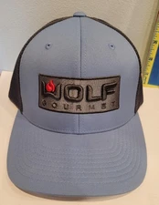 New Wolf Gourmet Trucker Mesh Back Cap Hat Blue Gray Adjustable strap UV guard