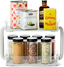 Two Level Spice Organizer-Cabinet Collection Maximizes Vertical Space, Removable
