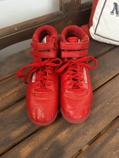 Vtg Reebok Classic Freestyle Red Womens High Top Leather Shoes Size 7 1980s
