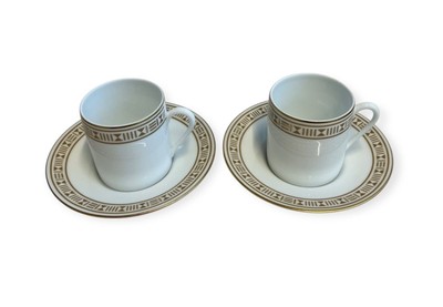 Hermes Tasse & Untertasse Egee Soleil 2tlg Gold Demitasse Mokka Set mit...