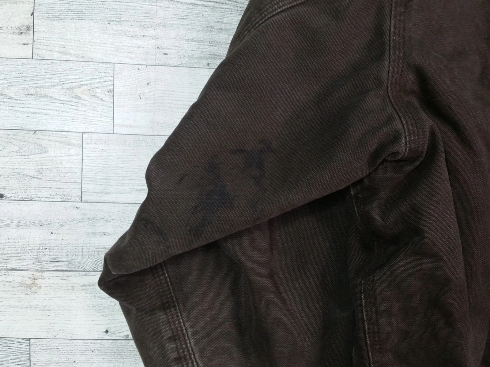 Vintage Men's Walls Workwear Jacket Canvas Hooded Bomber Fleece Lined Coat 2XL - product detail image 8