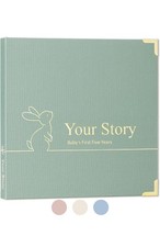 Baby Book Keepsake Boy or Girl Timeless Memory First 5 Years - Sage Green
