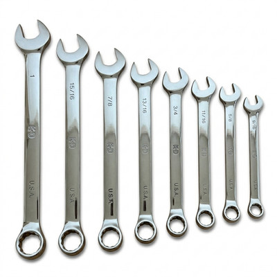 Vintage K-D Tools USA Combination Wrench Set 9/16'' - 1'' SAE 8pc Near Mint