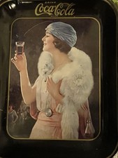 Coca-Cola Advertising Tray Drink Coca-Cola Flapper Girl Woman Soda Theme on The Hot Collector