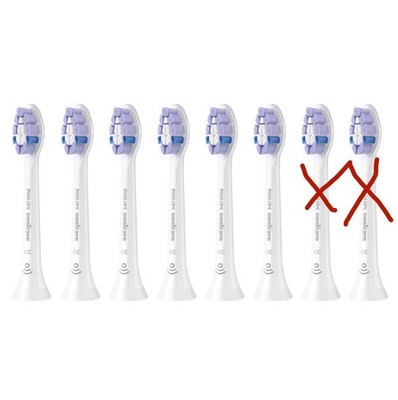 Philips Sonicare Gentle Clean Replacement Toothbrush Heads 6-Pk Plaque Removal