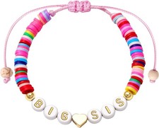Easter Egg Fillers for Teens Girls, Heart Beaded Charm Bracelet for 5/6/7/8/9/10