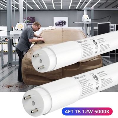 10-Pack T8 LED Tube Bulb JESLED G13 4FT LED Shop Light 12W 5000K Fluorescent ETL