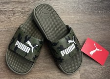 NWT Puma Cool Cat Camo Youth Slides Sandals Size 7