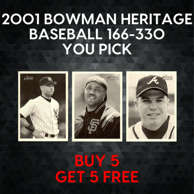 2001 Bowman Heritage Baseball #166-330 - YOU PICK - Complete Your Set