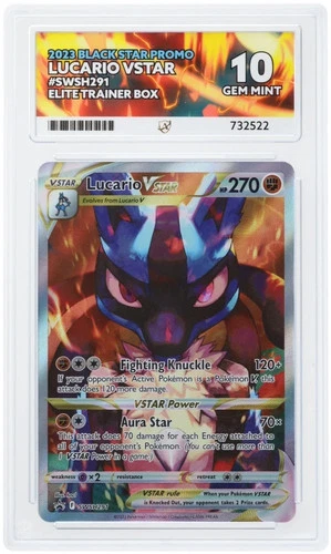 Pokémon TCG Lucario VSTAR SWSH291 Promo Card Ace 10 Gem Mint