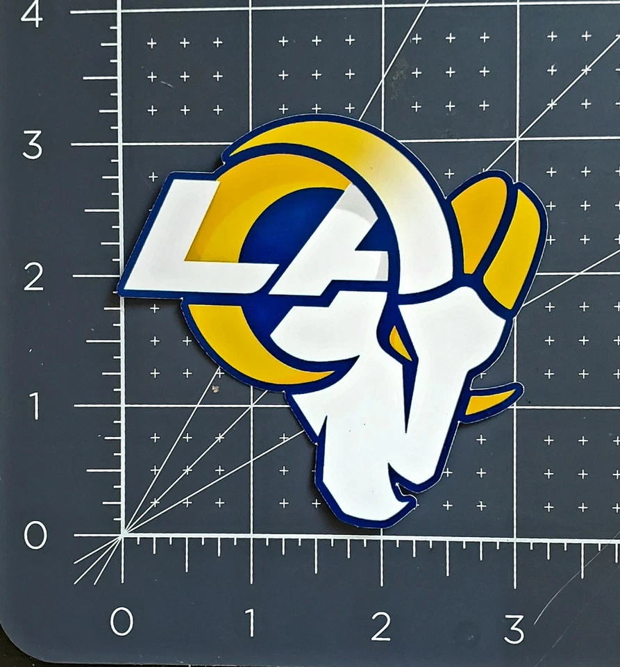 Super Bowl LVI Champions LA RAMS Mash Logo 3.2" x 3.25" Vinyl Sticker