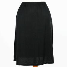    Olga Women's Half Slip Black Soft Silky Stretchy Nylon Slit S