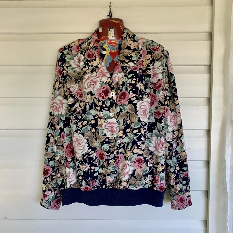 Top Mujer Impressions Plus Talla 20 Busto 110cm Floral Manga Larga Vintage Foto 2 de 4