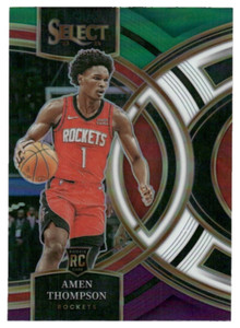 Amen Thompson - Green White Purple Prizm Premier RC - 2023-24 Panini Select