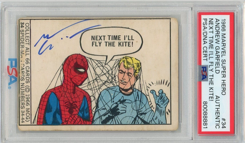 ANDREW GARFIELD Spider-Man 1966 Marvel #34 1st Appearance Rookie Signed RC PSA