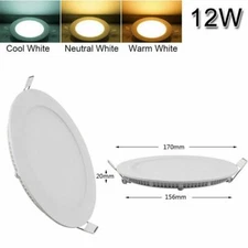 10 PCS - 9W 12W 15W 18W 24W LED Recessed Ceiling Panel Down Lights Lamp Fixtures
