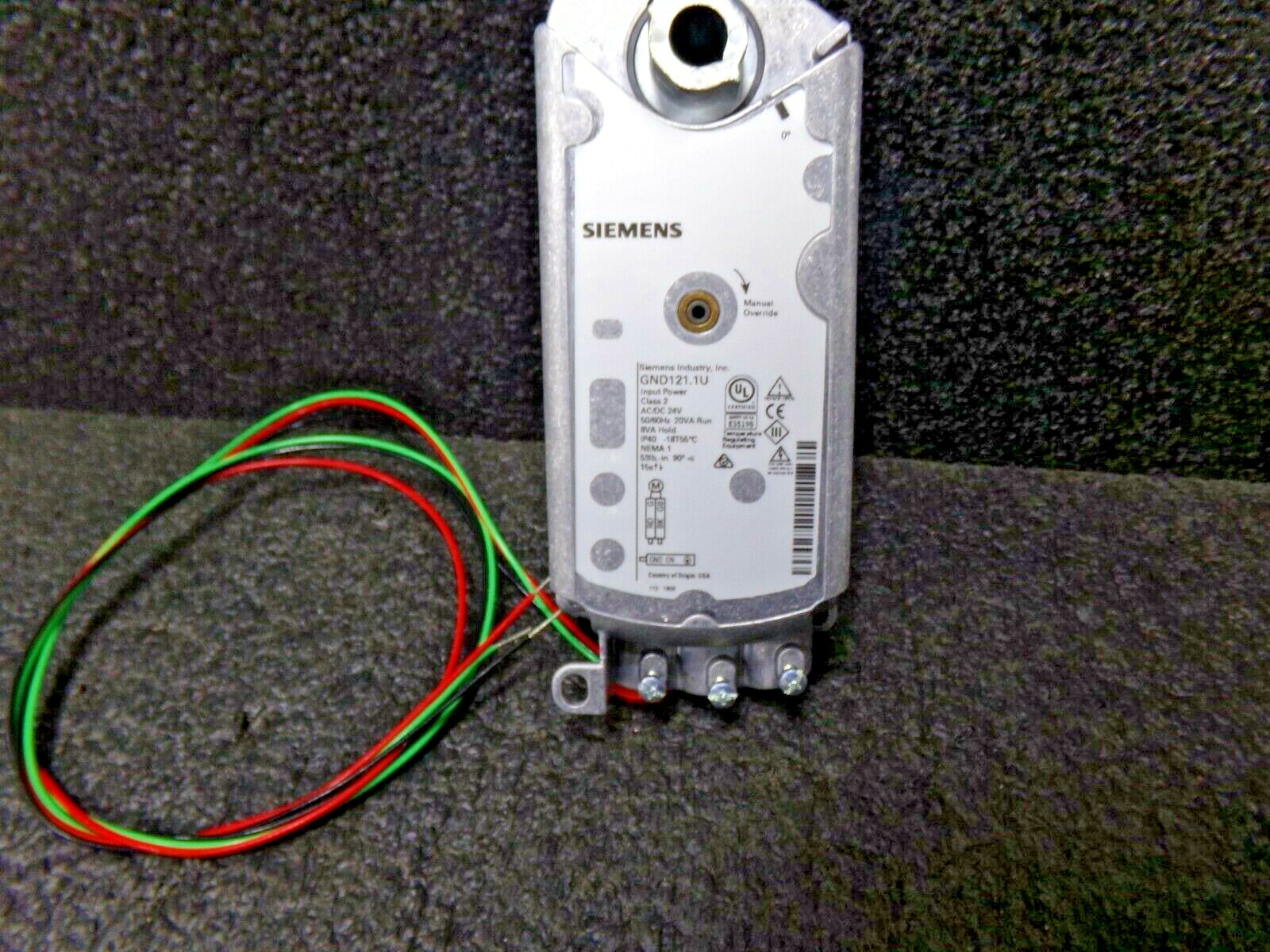 Siemens 2 Position 24vac/dc Actuator Gnd121.1u Dampers Require up to 53lb TK for sale online eBay