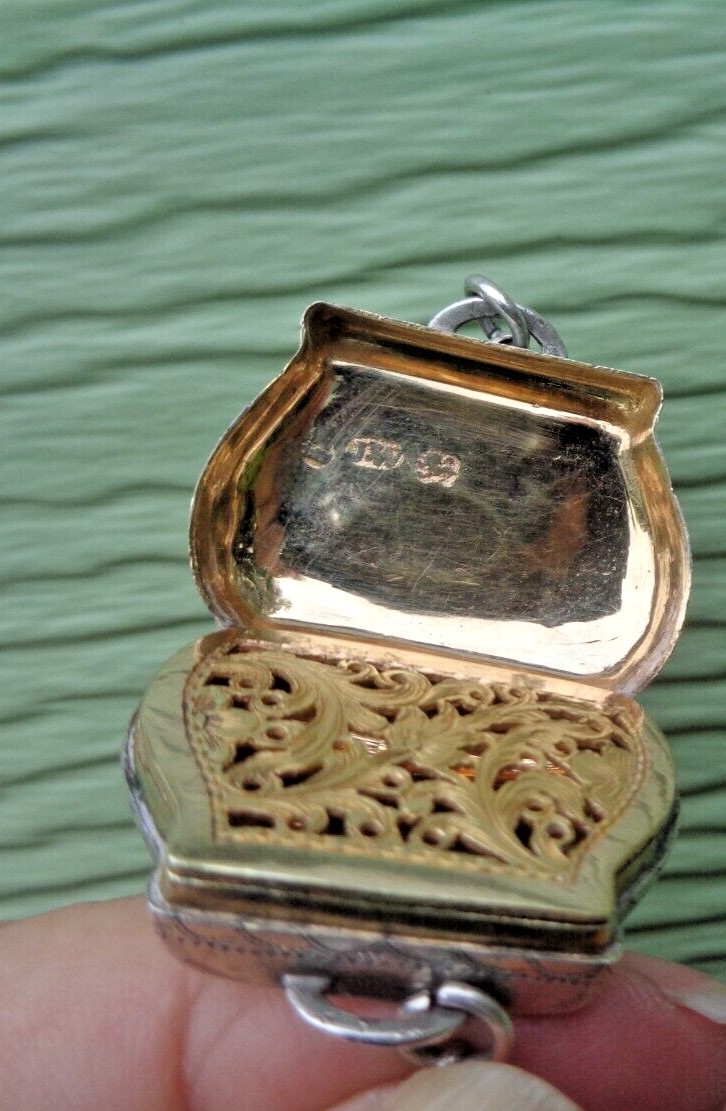 Georgian Sterling Silver Vinaigrette h/m 1818 Birmingham Joseph Willmore HANDBAG