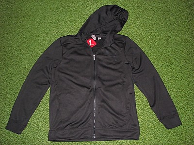 Men's $65 (S) Black PUMA Poly Fleece Zippered Hoodie/Sweatshirt Jacket