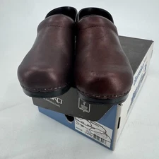 Dansko Metallic Bronze Shoes WOMENS Leather Slip On Casual Comfort 7.5-8 EU 38