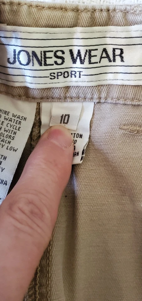 Pantalones Cortos Deportivos Jones Wear Mujer 10 Caqui Chino 100% Algodón Beige Foto 4 de 4