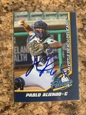 Pablo Aliendo Signed 2021 Myrtle Beach Pelicans Team Set Auto Rc Chicago Cubs