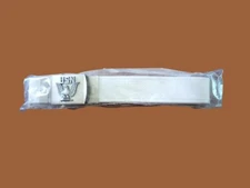 U.S NAVY MILITARY STYLE WEB BELT TROUSER METAL BUCKLE WHITE WEB NEW IN BAGS