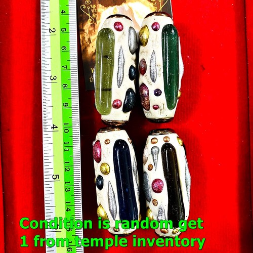 Leklai Takrut Naga Capsula Occhio Mix Oro Rosso Lucky Somporn 5 cm Amuleto Thailandese #17817 - Foto 7 di 9