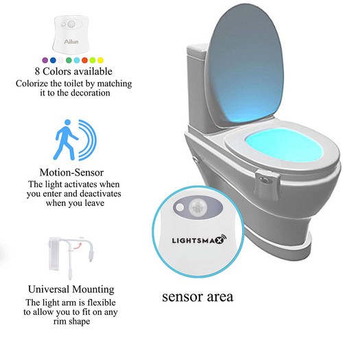 Lightsmax Toilet LED Light- Motion Activated Improve Safety at Night - Picture 5 of 7