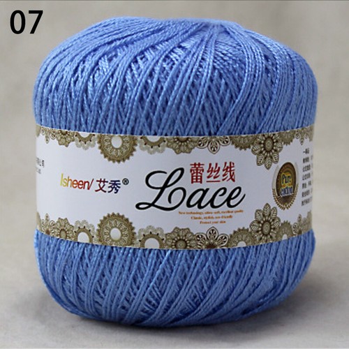50g/Ball Lace Cotton Yarn 2 Ply Hand Knitting Embroidery Thread Craft Crochet - Picture 8 of 34