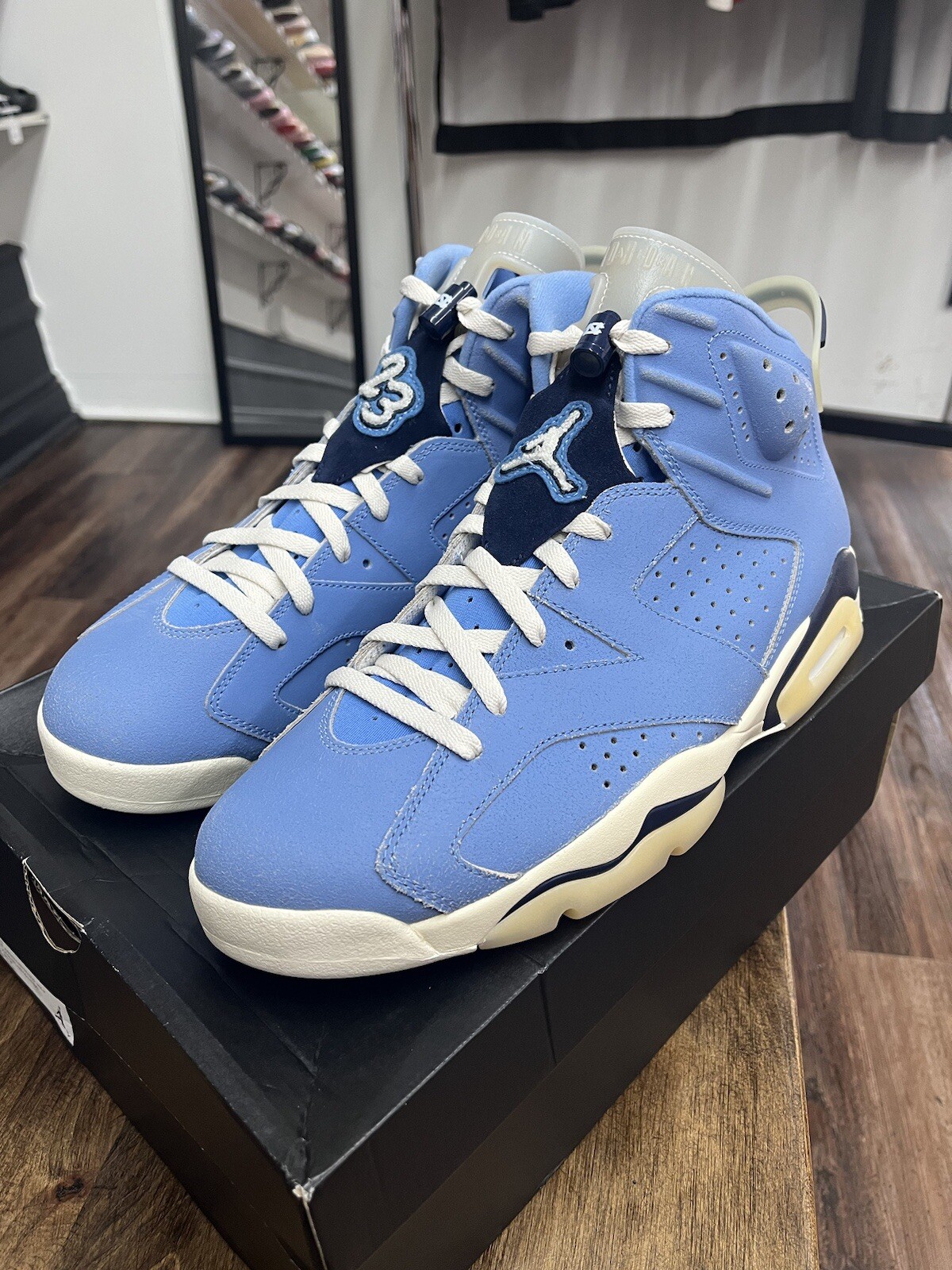 Nike Air Jordan VI 6 UNC size 12 New DS 2022 College PE Sample New