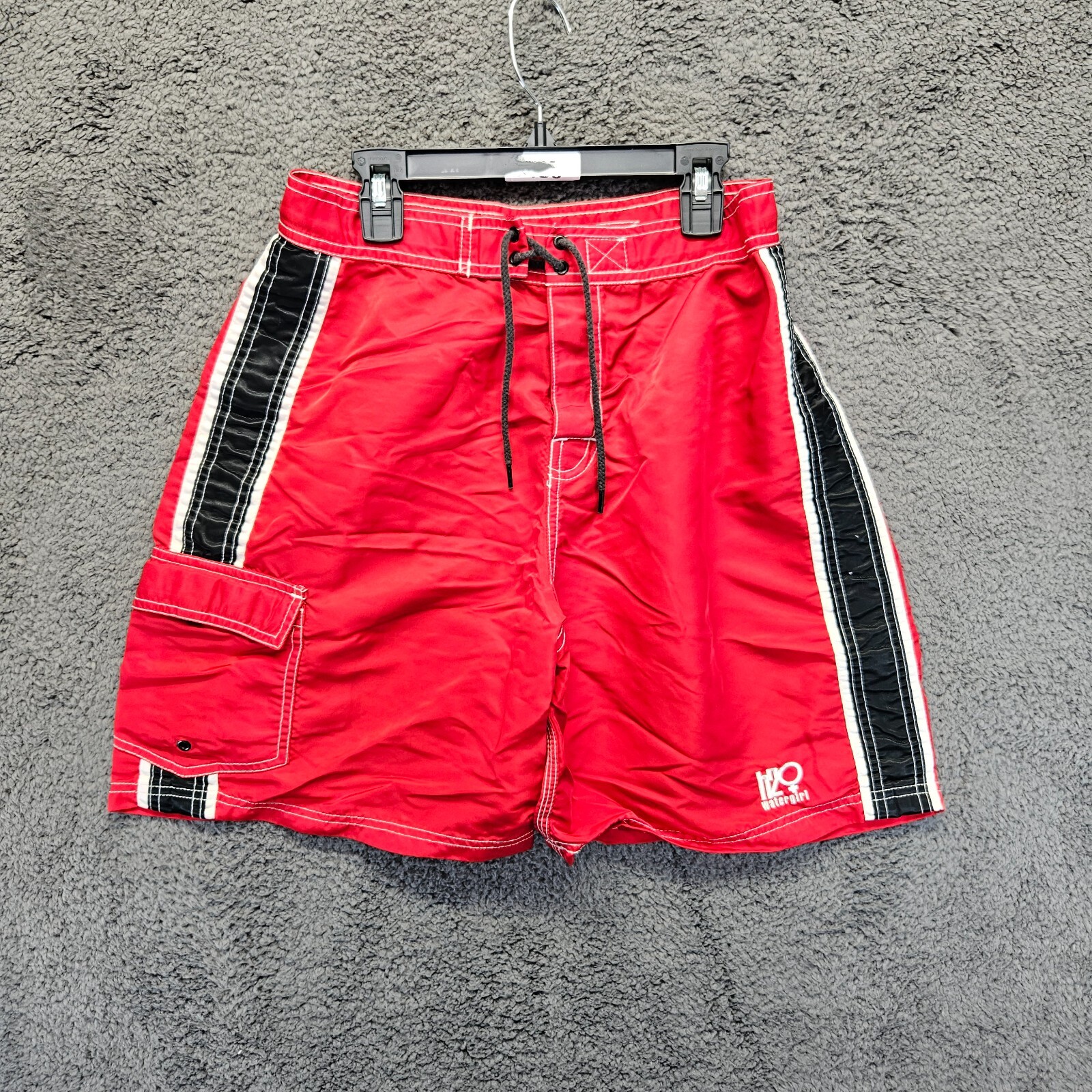 Vintage H2o Water Girl Board Shorts Womens Size 11 Red Surfing Swim Shorts