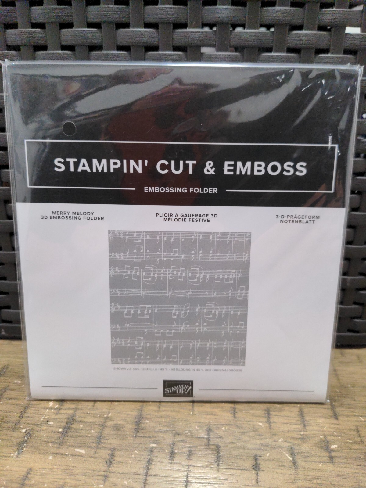 MERRY MELODY Embossing Folder Stampin Up New Music Notes