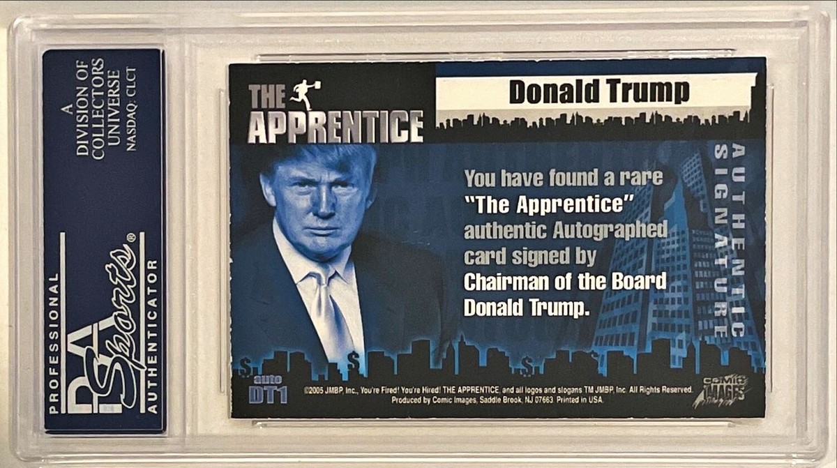2005 Comic Images The Apprentice Donald Trump Signed Auto Card