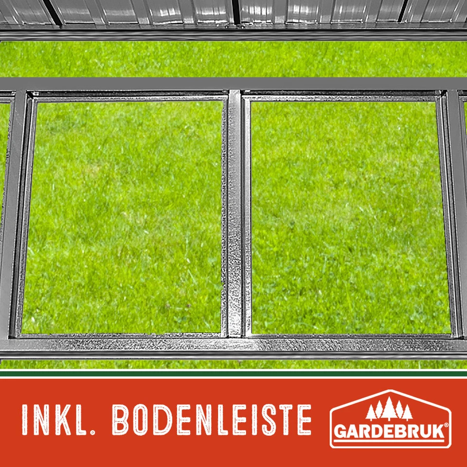 GARDEBRUK® XXXL Gerätehaus Geräteschuppen 8m² Metall Gartenhaus Schiebetür 15m³ - Bild 4 von 4