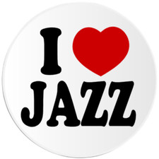 I Love Jazz - Circle Sticker Decal 3 Inch - M...