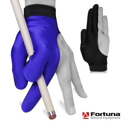 Fortuna Billiard POOL CUE GLOVE - for Left Hand - Blue and Black