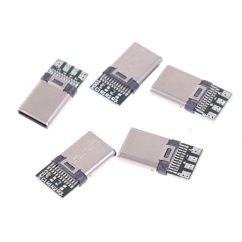 5/10Pcs USB 3.1 Type C Male DIY Solder Cable Plug Connector Socket PC BoardJ S^3 - Photo 10 sur 14