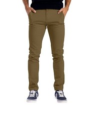 Mens Chino Trousers Slim Fit Stretch Full Pants Casual Jeans Size 30-40