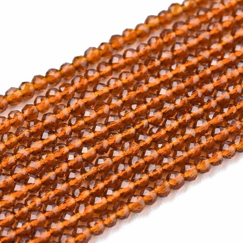 Cuentas de cristal facetado Briolette de 3 hebras redondela 2 mm 175 piezas/hebra - Imagen 24 de 40