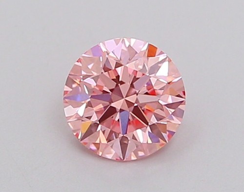 0.62 CT Pink Round Lab Grown Diamond Engagemrnt Ring - IGI Certified - Picture 4 of 4