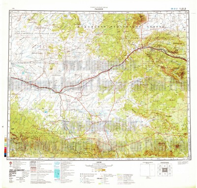 Soviet Russian Topographic Map GALLUP, NEW MEXICO USA 1:500K ed.1982 PRINT