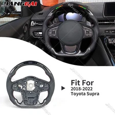 Carbon Fiber LED Sport Steering Wheel Fit Toyota Supra GR A90 MKV A91 20-25