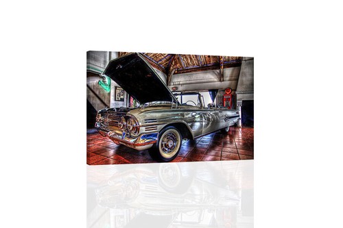 1960 Chevrolet Impala Convertible - CANVAS OR PRINT WALL ART - Foto 3 di 3