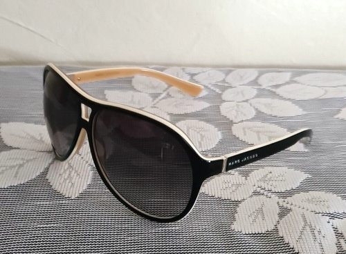 MARC JACOBS MJ 012/S Erry Unisex E8BLF Sunglasses 63-12-125 Black White Yellow - Picture 7 of 15