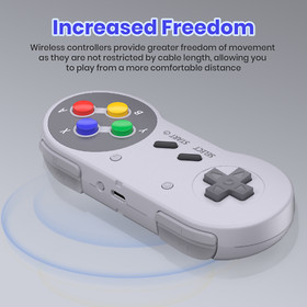 2.4G Switch Online SNES Controller for Super NES PC Switch 1 Switch 2 SNES SFC