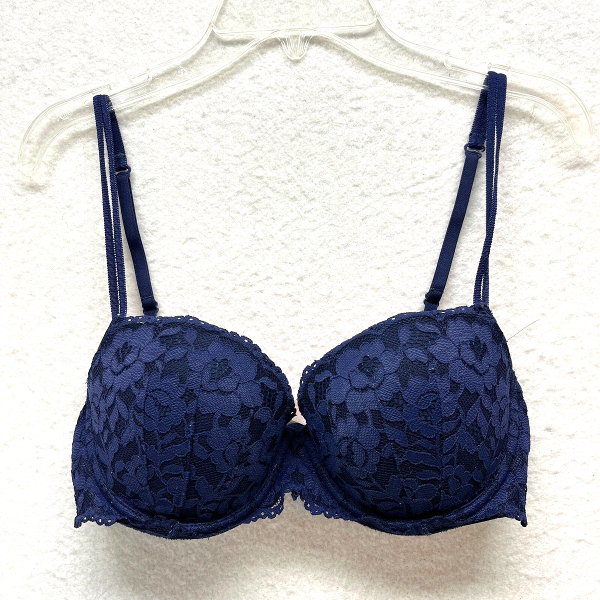 PINK Victoria's Secret Date Push-Up Bra Size 32 D - Dark Blue